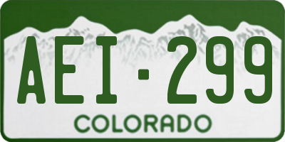 CO license plate AEI299