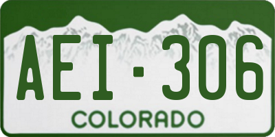 CO license plate AEI306
