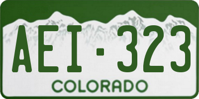CO license plate AEI323