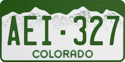 CO license plate AEI327