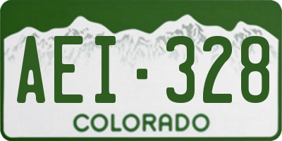 CO license plate AEI328