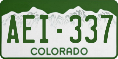 CO license plate AEI337