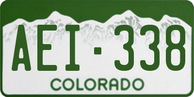 CO license plate AEI338