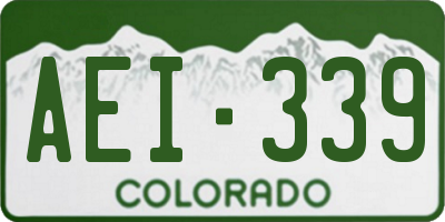 CO license plate AEI339