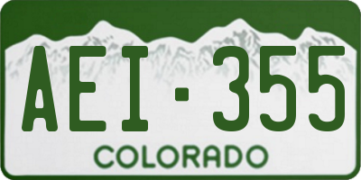 CO license plate AEI355