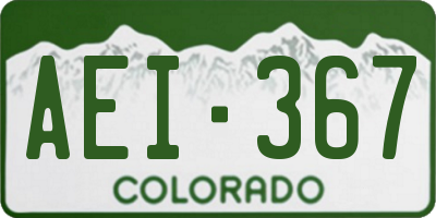 CO license plate AEI367