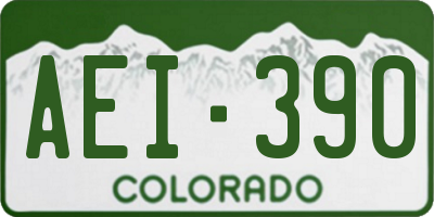 CO license plate AEI390