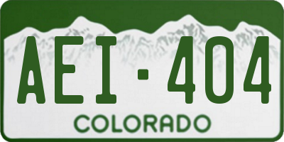CO license plate AEI404