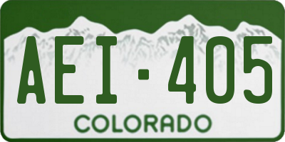 CO license plate AEI405