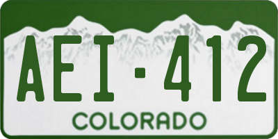 CO license plate AEI412