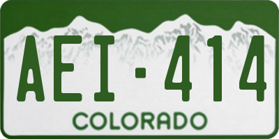 CO license plate AEI414