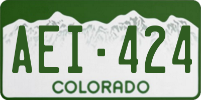CO license plate AEI424