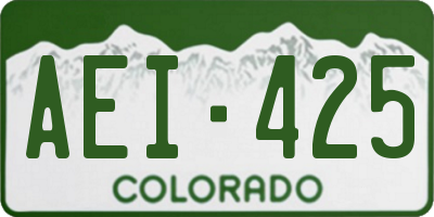 CO license plate AEI425