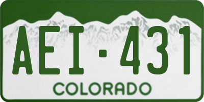 CO license plate AEI431