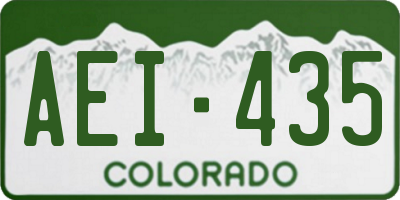 CO license plate AEI435