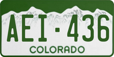 CO license plate AEI436