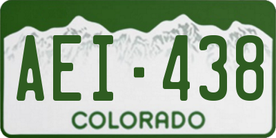 CO license plate AEI438
