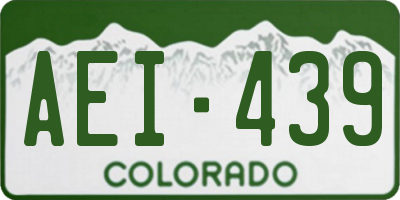 CO license plate AEI439