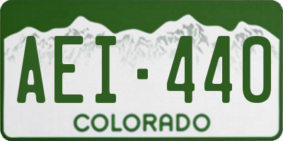 CO license plate AEI440