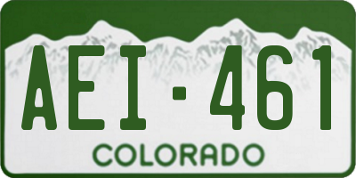 CO license plate AEI461
