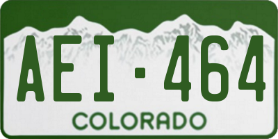 CO license plate AEI464