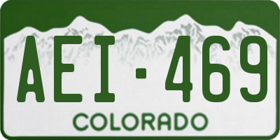 CO license plate AEI469