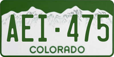 CO license plate AEI475