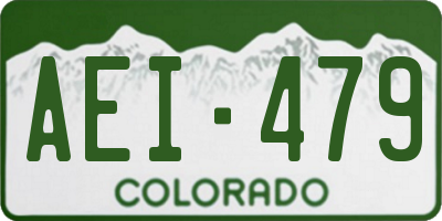 CO license plate AEI479