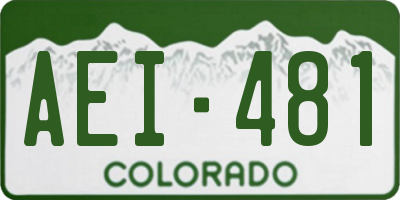 CO license plate AEI481