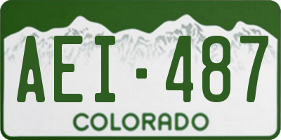 CO license plate AEI487