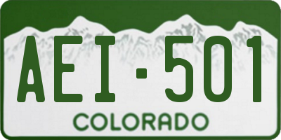 CO license plate AEI501