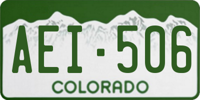 CO license plate AEI506