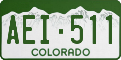 CO license plate AEI511