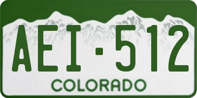 CO license plate AEI512