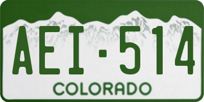 CO license plate AEI514