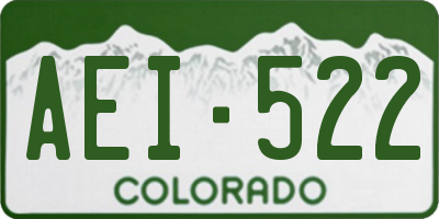 CO license plate AEI522