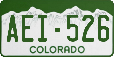 CO license plate AEI526