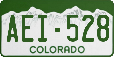 CO license plate AEI528