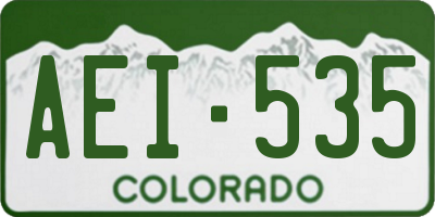 CO license plate AEI535