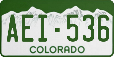 CO license plate AEI536