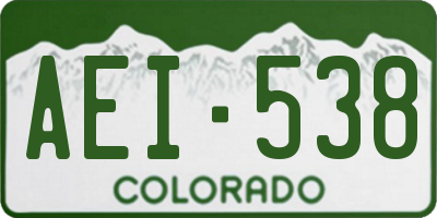 CO license plate AEI538