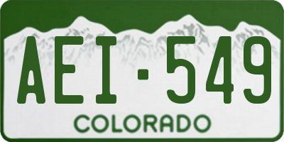 CO license plate AEI549