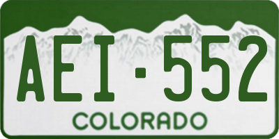 CO license plate AEI552