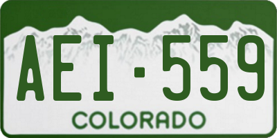 CO license plate AEI559