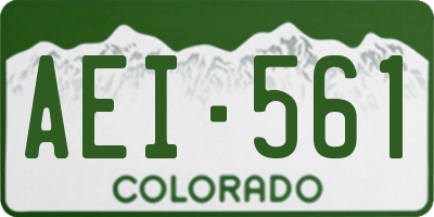 CO license plate AEI561