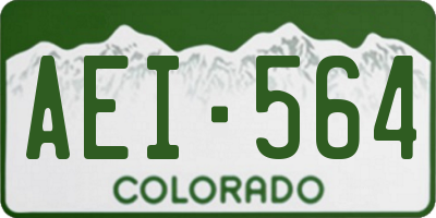 CO license plate AEI564