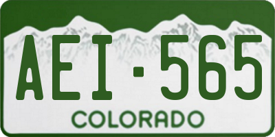 CO license plate AEI565