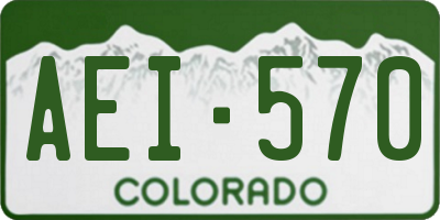 CO license plate AEI570