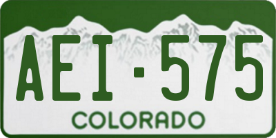 CO license plate AEI575