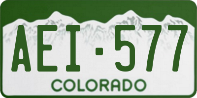 CO license plate AEI577